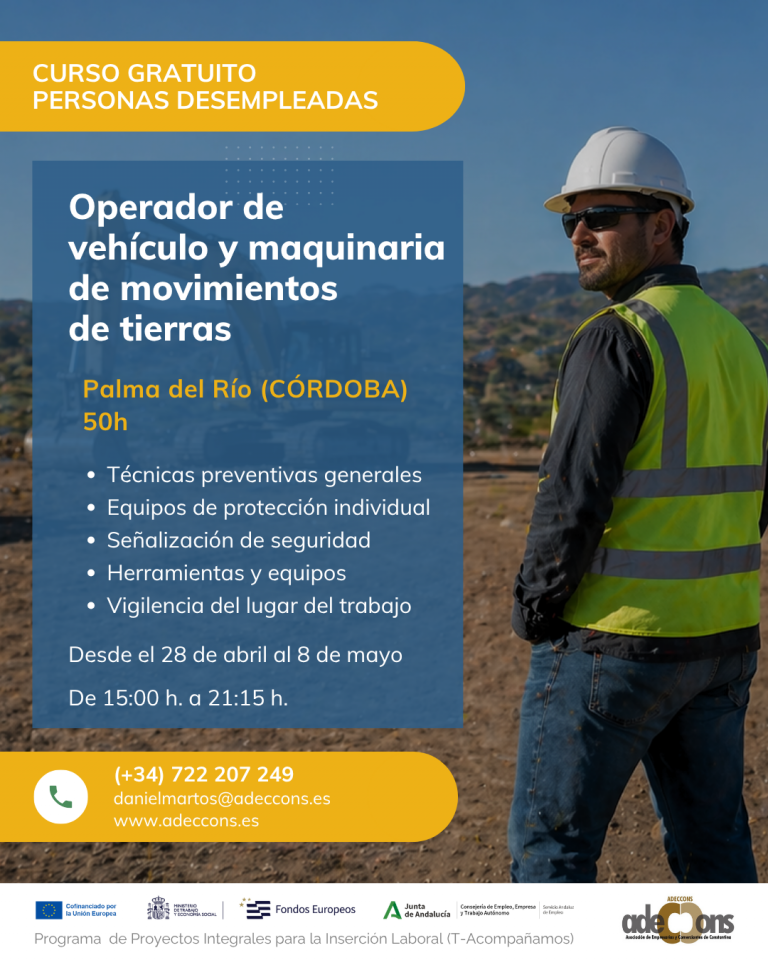 AdecconsAf - córdoba - formacion operador de vehiculo de maquinaria de movimientos de tierras
